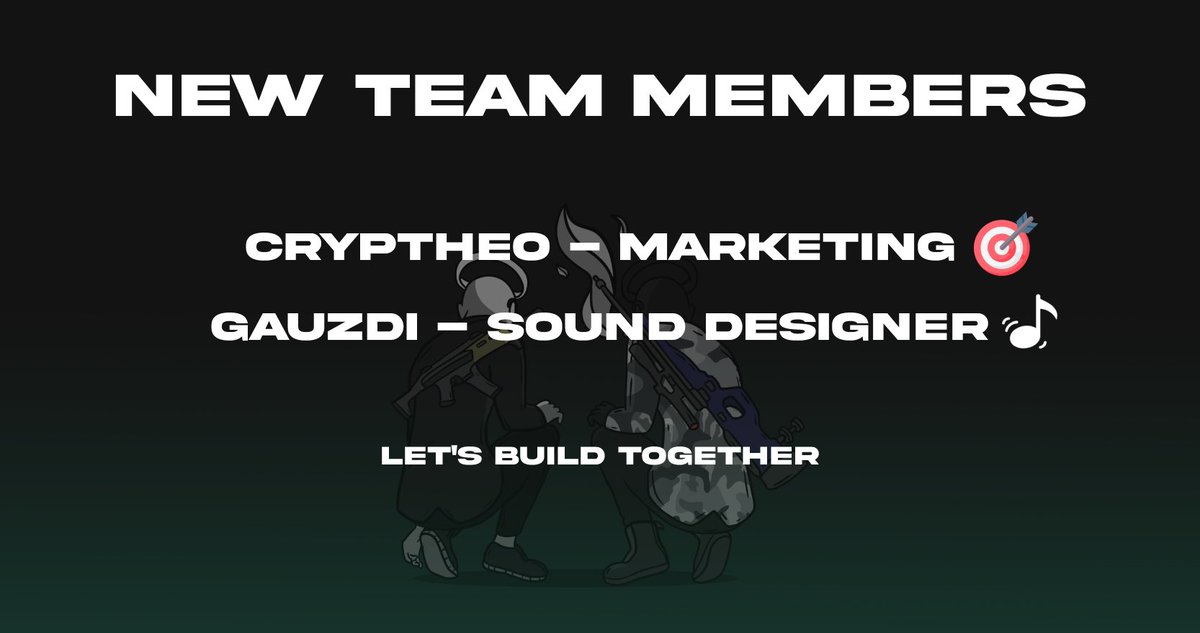 Hello #MultiversX 🔪

Today we are thrilled to welcome TWO new members to our team 🎉

-@gauzdi_gangster as sound designer and right arm🎵💪🏼

-<a href="/cryp_theo/">CrypThéo | Community Builder</a> as marketing and partnership manager🎯

Team is growing so many great things are happening soon🔥

❤️RT &amp; Follow for 0.2 $EGLD