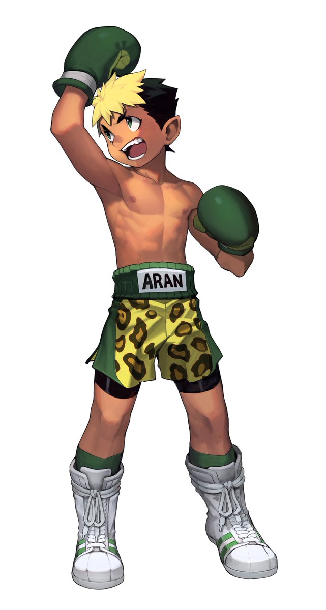 BlueEdgeBoxing's tweet photo. A spotlight today on one of Alex's friends, the agile and speedy fighter, Aran Garcia!

Aran pumps his right fist up in the air, as he grins and looks towards the distance.

It looks like he has emerged victorious after a fight!

Commissioned Artwork by @draugnut 
#BlueEdge https://t.co/lyEBkdrnjK