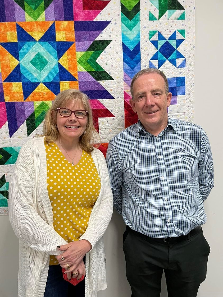 JanomeUK's tweet photo. Our software expert Peter Barrett headed to the states recently on a trip to visit our friends @Janome_America – where he featured on superstar Anne Hein's Facebook Live 🇺🇸

Interested in embroidery software? Why not try our FREE Artistic Digitiser trial: https://t.co/kCzViNW0H6 https://t.co/QnynD9Ou59