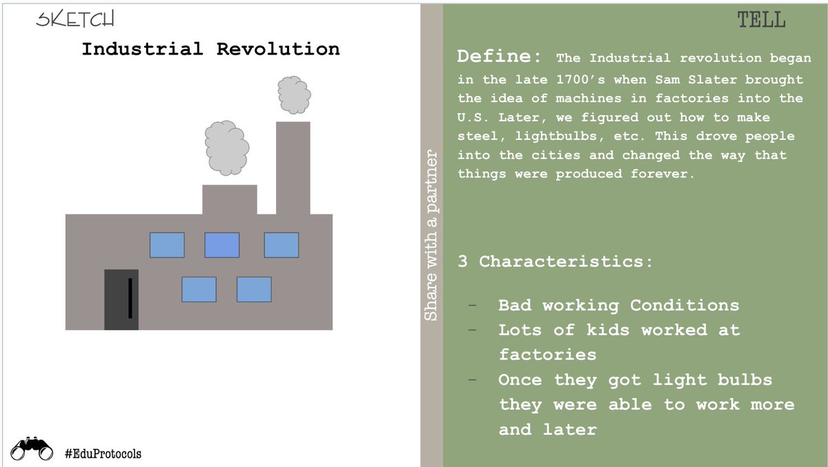 We had an @edpuzzle paired with a linked in #sketchandtell today to introduce the Industrial Revolution. #eduprotocols #sstlap #sschat @scottmpetri @jcorippo @sdemichele