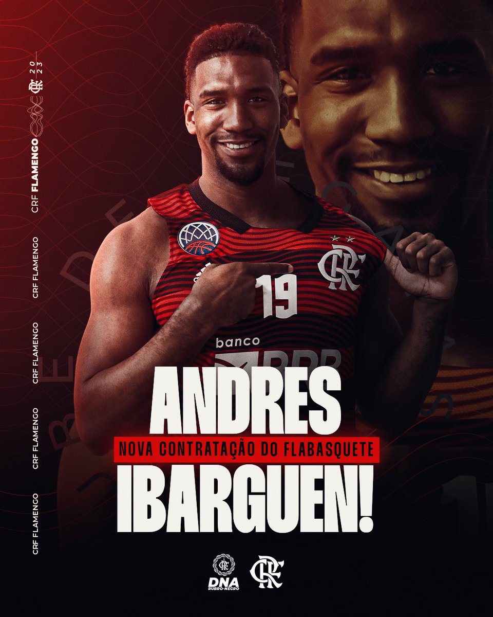 TimeFlamengo's tweet photo. Andres Ibarguen é do Mengão!

O pivô da seleção colombiana e destaque da Liga Uruguaia de Basquete chega ao #FlaBasquete como reforço pontual para a disputa do Final Four da Champions League Americas. Com 27 anos e 2 metros de altura, Ibarguen vem para encorpar o garrafão rubro-negro! Bem-vindo, craque!

#NaçãoBRB #DNARubroNegro
