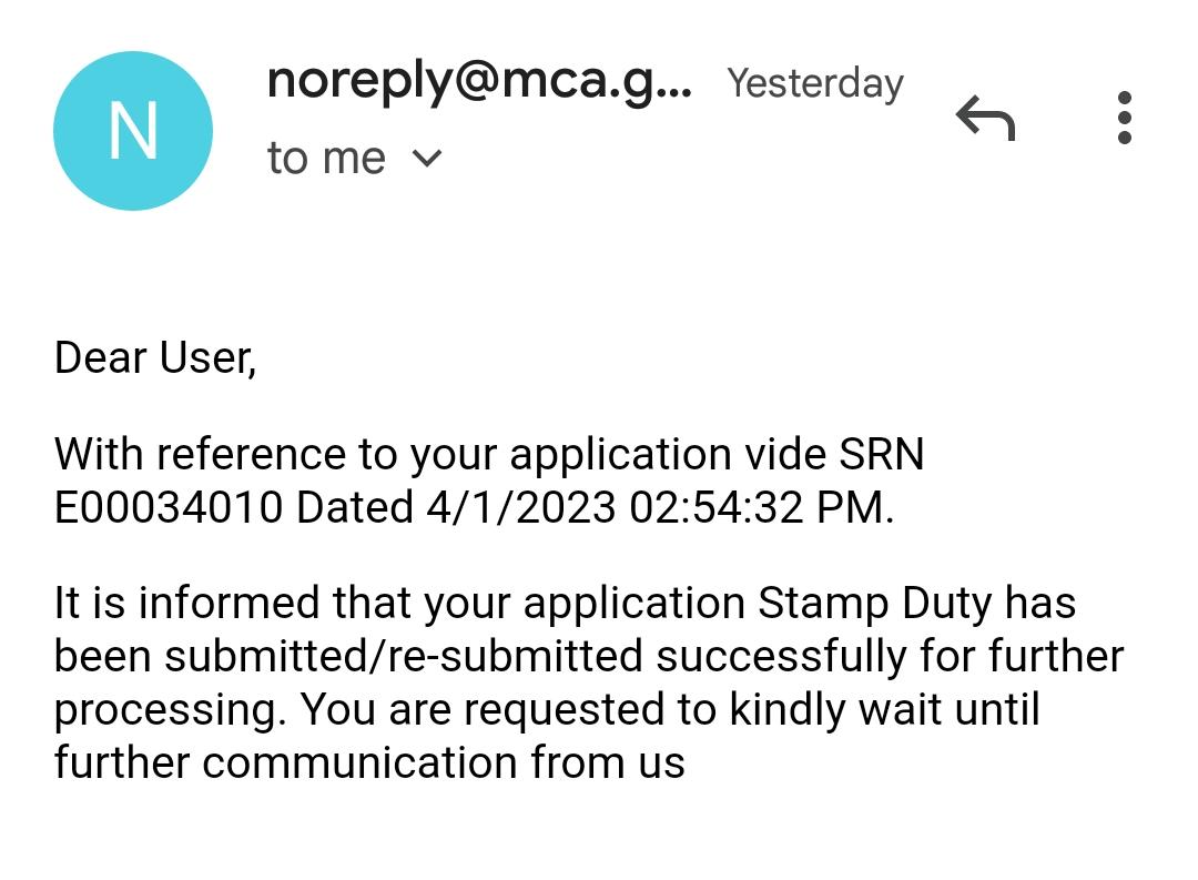 cs_heenaagarwal's tweet image. Payment made against SRN AA1776665 for company incorporation, but the form status is not showing in any of the tabs on the Dashboard of MCA V3 Portal.Challan Status on BharatKosh website is showing successful.Kindly resolve the issue at the earliest.  @HelpdeskMCA21V3 @MCA21India