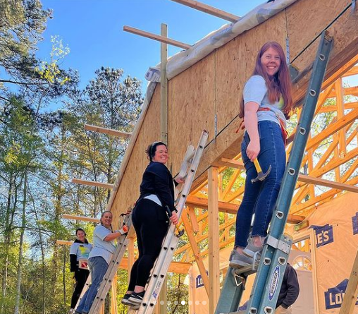 VerisCPA's tweet photo. Team Veris took to the rafters with the @SeaIslandHFH  Women Build 2023 group. We value &amp; appreciate the fellowship and the ability to help our community. Thank you for the amazing opportunity &amp; the chance to learn some new skills!

#ProactiveCPA #WomenBuild2023 #Community https://t.co/dE0kdSEyyg