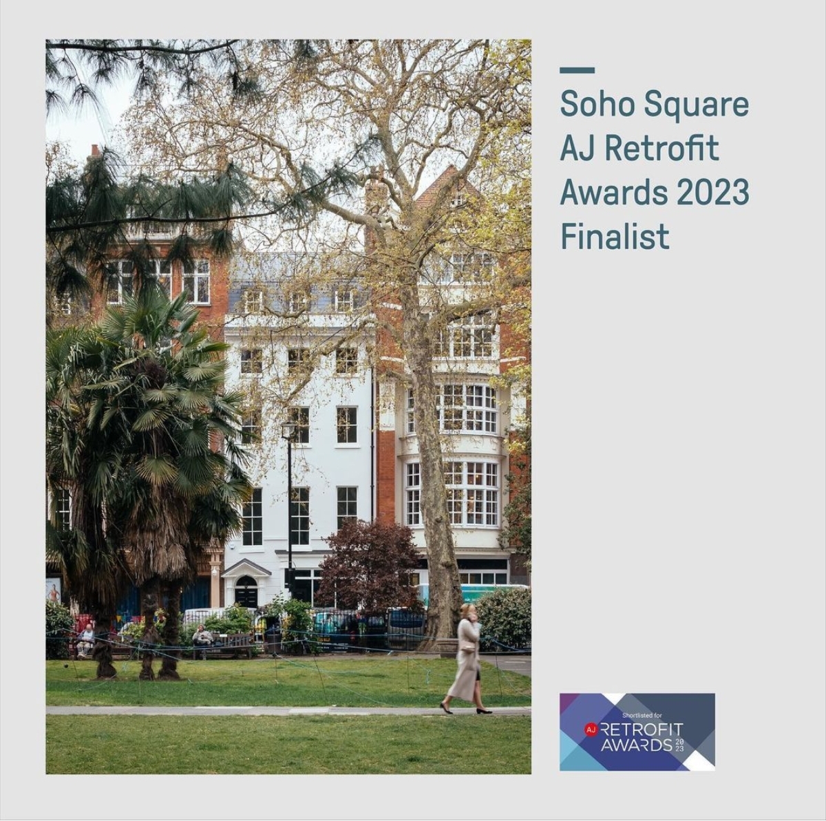 The @ArchitectsJrnal #AJRetrofitAwards finalists ceremony is this evening. Good luck to Soho Square, our retrofit of a Grade II listed townhouse into Grade A workspaces in London #RetroFirst