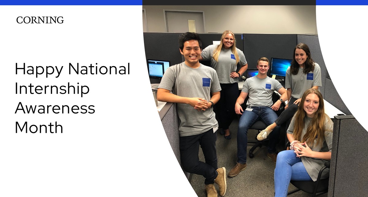 At Corning, we offer competitive internship assignments and rotational programs at multiple locations worldwide. 
These opportunities offer a valuable firsthand experience for students and new graduates in their chosen disciplines: bit.ly/3K1Ntbq

#internships #newgrads