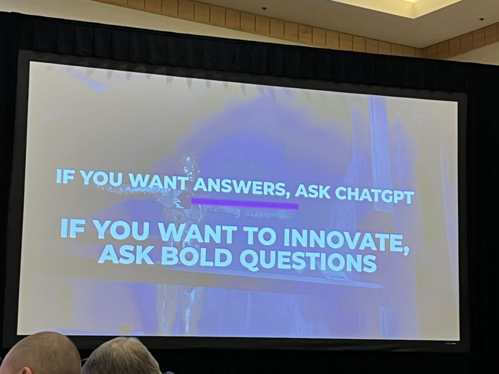 MsSarahCraig's tweet image. Truth. - @ShawnKanungo #CAISNLC #ChatGPT #innovation @CISOntario @Cohort21