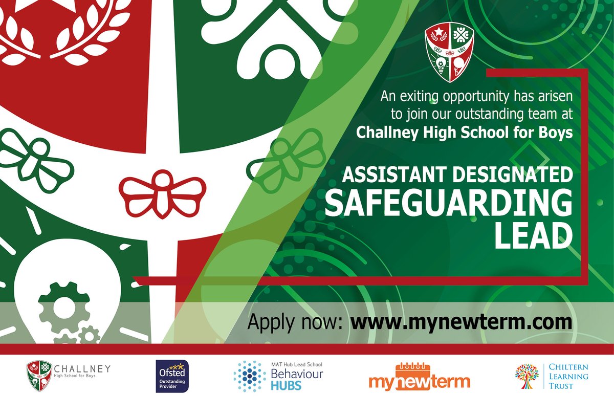 Assistant Designated Safeguarding Lead
We are seeking an experienced Assistant Designated Safeguarding Lead to support the effective running of our Safeguarding department. 
▶️ Apply by 09:00am > Friday 21 April 2023  
▶️ Job start > ASAP  
challneyboys.co.uk/Our-Vacancies/