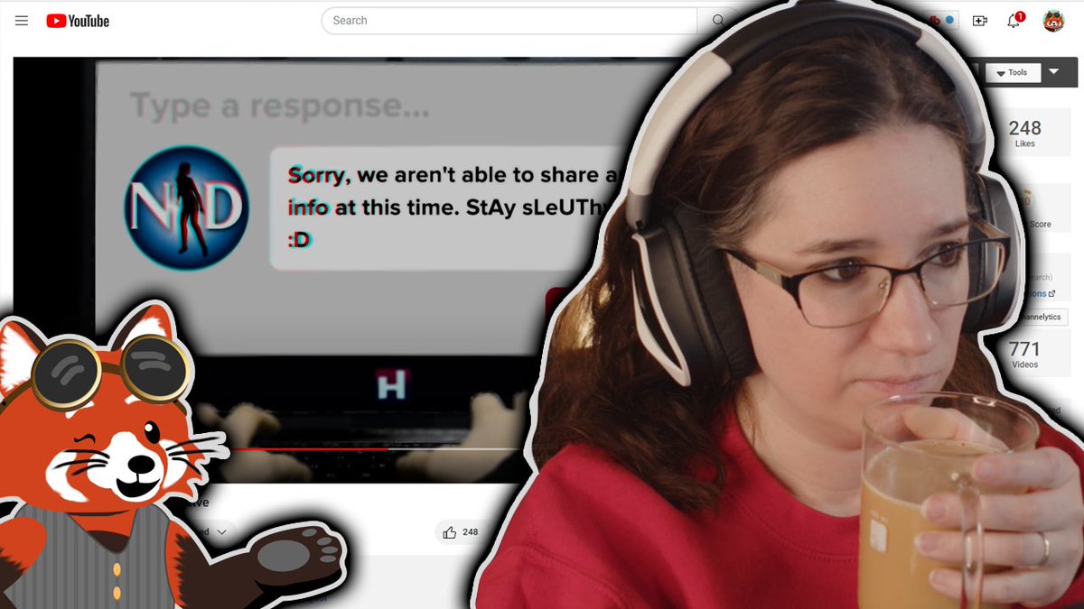 I created a blind reaction video the HeR Interactive's April 4th video: '💻 A Reply From HeR Interactive'

Link: youtube.com/watch?v=bgFZ_-…

#NancyDrew #NancyDrewPCGames #NancyDrewGames #Game34 #MysteryoftheSevenKeys #StoryRetold