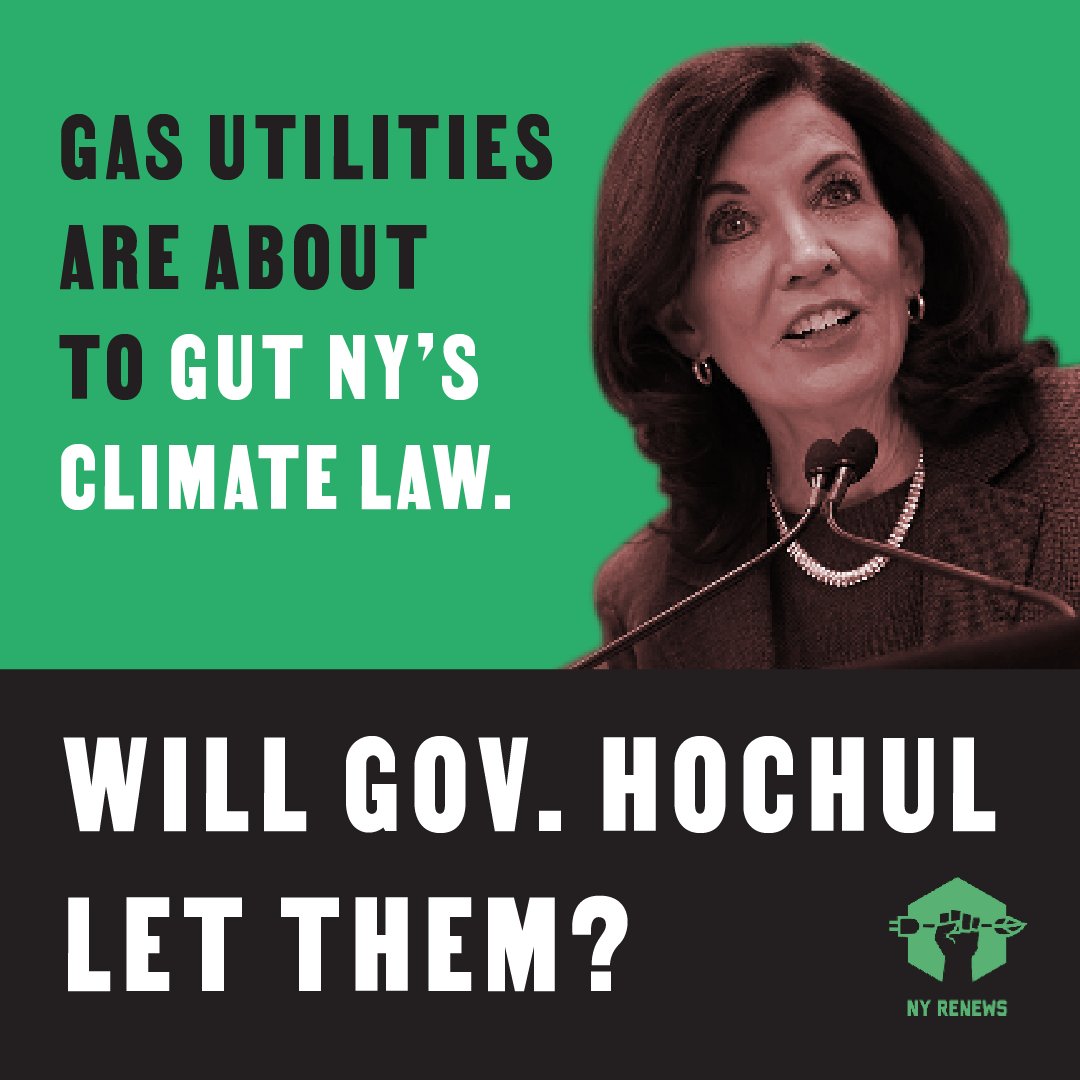 ALIGNny's tweet photo. Fossil fuel corporations are trying to gut New York’s historic climate law. 

Fossil bill S6030/A6039 would reverse NY’s commitments to pollution reduction and climate leadership

@GovKathyHochul, kill the bill! #FossilFueledHochul https://t.co/lI9UcdgT95