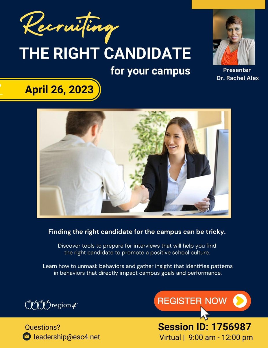 Let’s talk about Recruiting the Right Candidate! Registration is open!