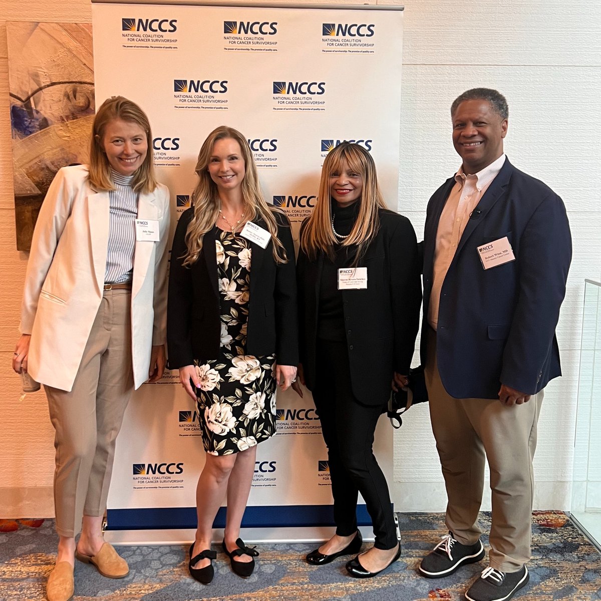 itsnot_pink's tweet photo. HUGE (fun word to use today 😉) honor to meet @DrRobWinn and have a great discussion with Sharon Rivera Sanchez (@ColorTrials &amp; @SP4acure) and @bonnymorris414 about the difference between patient inclusion for real and just saying those words. 

@CancerAdvocacy 
 #CPR23 https://t.co/8nv3P0l62N