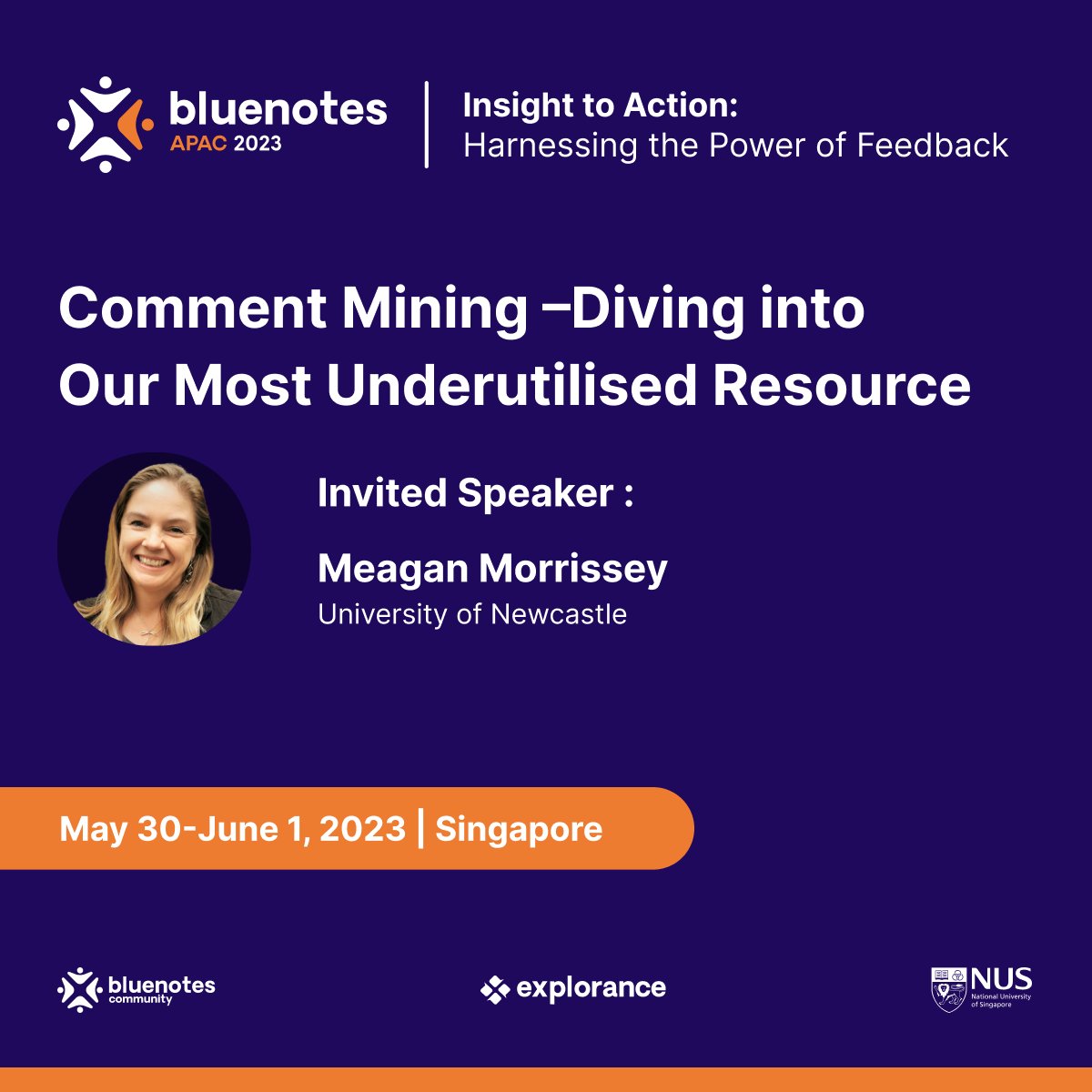 explorance's tweet photo. Join your @bluenotescommty and Meagan Morrisey from @Uni_Newcastle at #BluenotesAPAC2023, a must-attend event of knowledge-sharing, learning, and networking to foster student success – https://t.co/X3B8EPETb1
#BluenotesCommunity #PeopleInsight #StudentSuccess #StudentVoice https://t.co/2R403Xhqk9