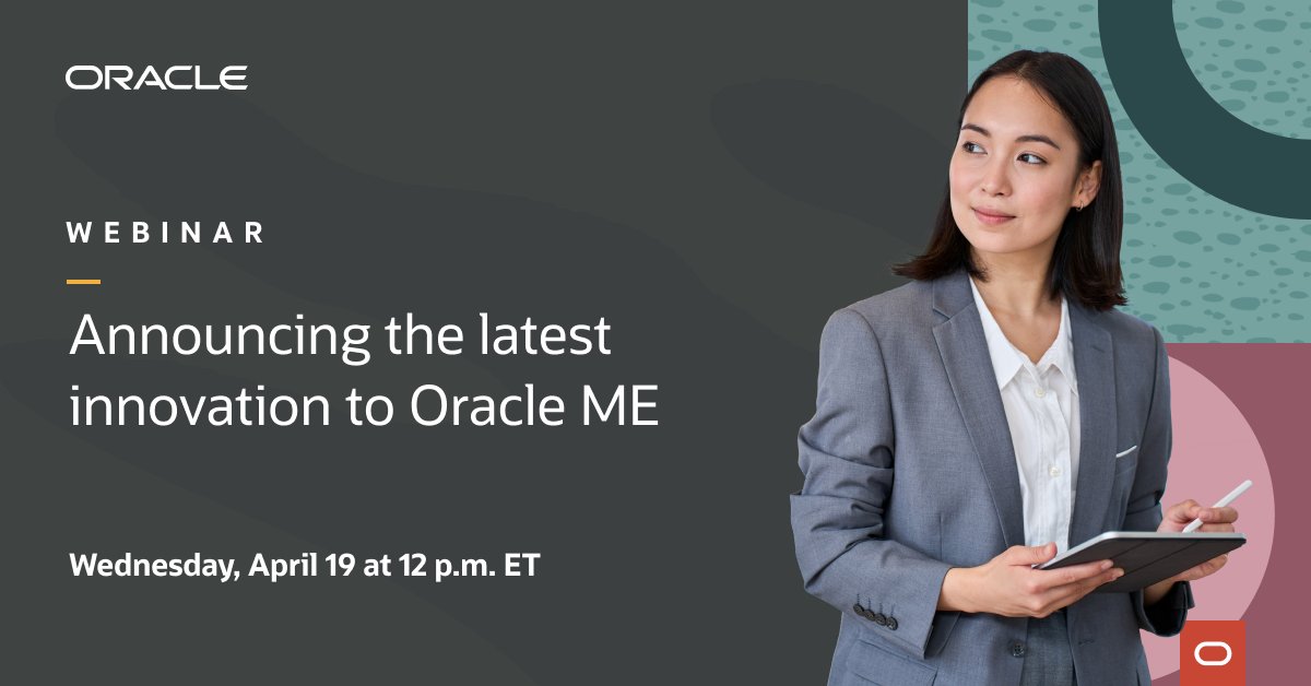 fteter's tweet photo. There's a new addition coming to #OracleME, part of @Oracle #Cloud #HCM! Tune in live April 19 to learn how it will revolutionize learning, skills development, and career mobility for employees.
https://t.co/TRij18FdK1 https://t.co/3lynilfEj1