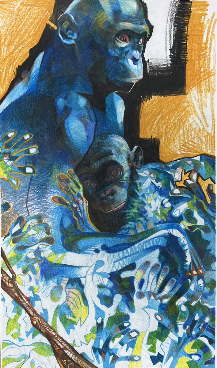 Bridgeland_Art's tweet photo. Look for this fabulous drawing “Blue” by Bridgeland Bear Jacob Lemos in the upcoming exhibit Wild Muse at the Smithsonian affiliate gallery Annmarie Sculpture Garden and Arts Center in Maryland!  #cfisdart #BridgelandBest #cfisd https://t.co/Zcx9Ihldd3