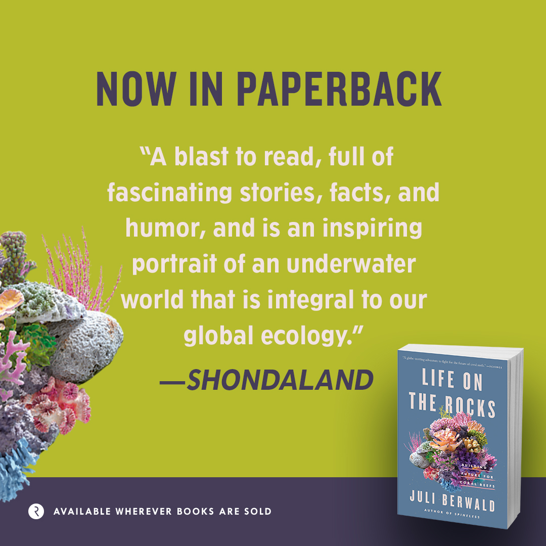 Riverhead Books (@riverheadbooks) on Twitter photo A finalist for the <a href="/latimes/">Los Angeles Times</a> Book Prize, LIFE ON THE ROCKS by <a href="/juliberwald/">Juli Berwald</a> is out in paperback today! Start reading the "mesmerizing" (<a href="/nytimes/">The New York Times</a>) deep dive into coral reefs now: bit.ly/3mfrOEF A finalist for the <a href="/latimes/">Los Angeles Times</a> Book Prize, LIFE ON THE ROCKS by <a href="/juliberwald/">Juli Berwald</a> is out in paperback today! Start reading the "mesmerizing" (<a href="/nytimes/">The New York Times</a>) deep dive into coral reefs now: bit.ly/3mfrOEF