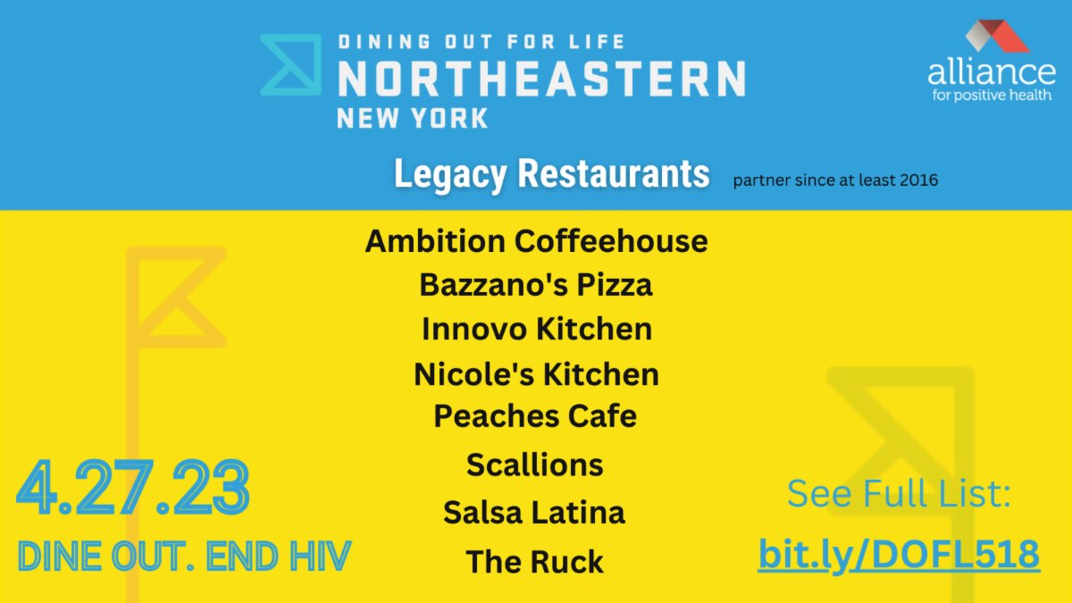 AllianceLGBTQ's tweet photo. 📢Support our longstanding restaurant partners on 𝗔𝗽𝗿𝗶𝗹 𝟮𝟳𝘁𝗵, who have supported 𝗗𝗶𝗻𝗶𝗻𝗴 𝗢𝘂𝘁 𝗙𝗼𝗿 𝗟𝗶𝗳𝗲® ❤️ We are incredible grateful for your continued support over the years!  ➡️ 𝗯𝗶𝘁.𝗹𝘆/𝗗𝗢𝗙𝗟𝟱𝟭𝟴

#DOFL518 #DiningOutForLife #DineIn #TakeOut https://t.co/UG4vXielIM