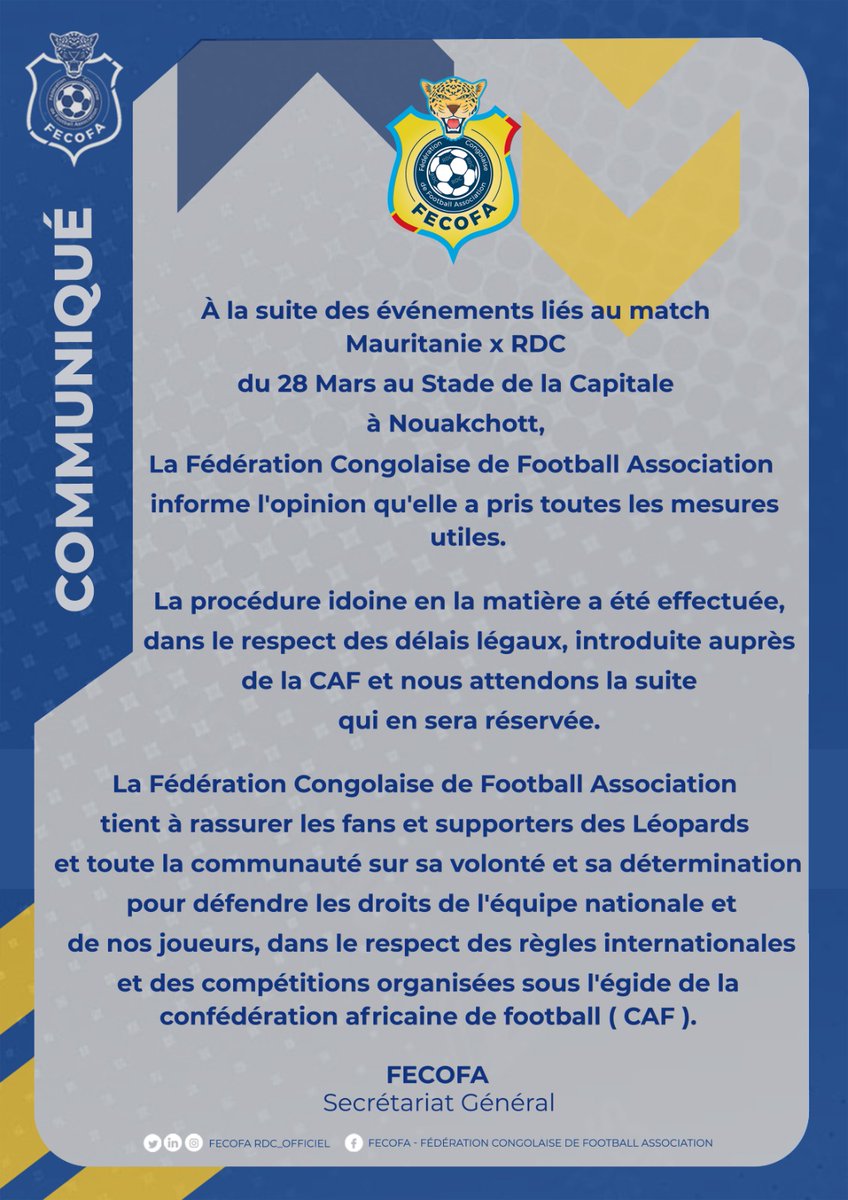Fecofa RDC_Officiel tweet media