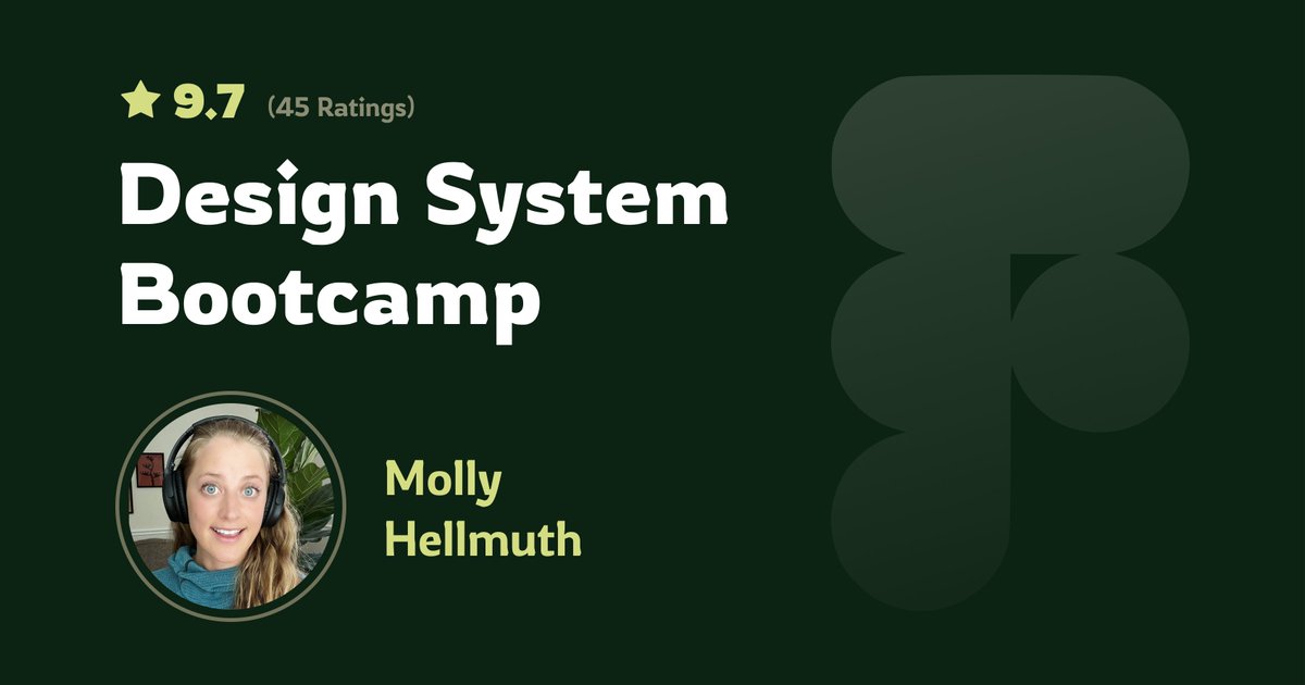 molly_hellmuth's tweet photo. Enrollment is OPEN for my course Design System Bootcamp ✨🥾

Over 4 weeks, you'll build a design system and become a Figma expert! Get confident with file structure, styles, auto layout, props, variants, documentation, and more!

Check out the full syllabus and enroll today 👇 https://t.co/SWuyFDxUws