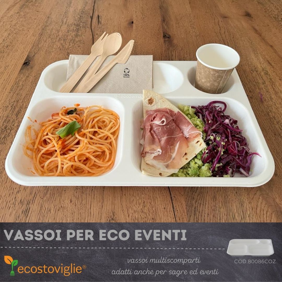 ecostoviglie's tweet photo. Negli eventi vi è spesso l'esigenza di servire più pietanze insieme, senza mischiare i cibi 🍝🍳🍅 . Come fare? Grazie alla praticità dei #vassoi multiscomparto monouso a @MinimoImpatto! Venite a scoprire tutte le pratiche soluzioni su #Ecostoviglie 
https://t.co/34dENbHDQe https://t.co/CjHJm6zRBS