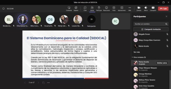CODOCA_'s tweet photo. ¡Continuamos dando a conocer el SIDOCAL! 

El equipo técnico del #CODOCA impartió el curso virtual de inducción al Sistema Dominicano para la Calidad #SIDOCAL a más 40 empleados del Ministerio de Industria Comercio y Mipymes @MIC_RD https://t.co/cotwdD4nI2