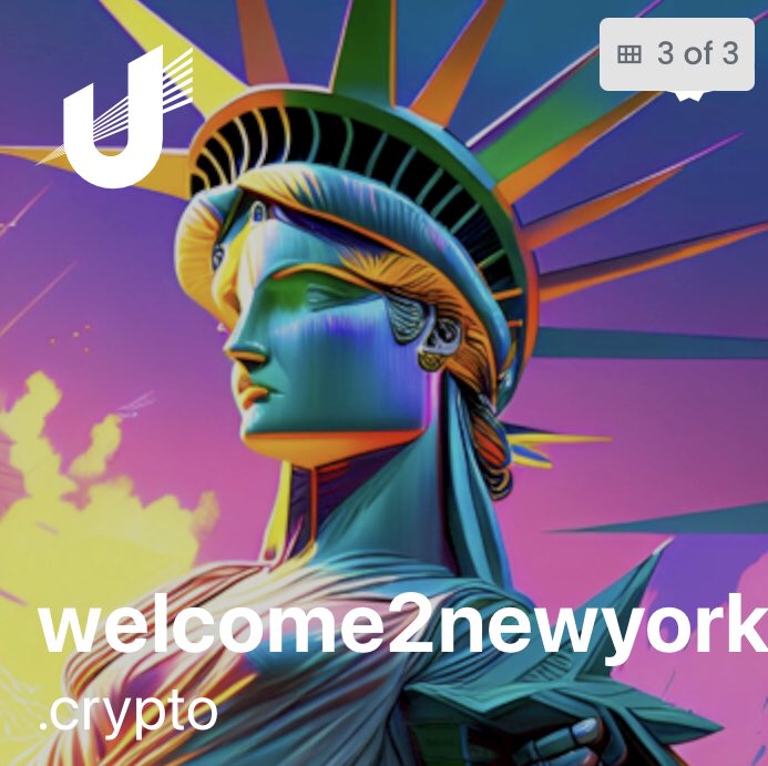 DigitalID_'s tweet photo. Welcome2NewYork
.crypto .nft .blockchain bundle of 3 domains
Available on @opensea 👉 https://t.co/9bPPBTdqNa #NewYork #tourism #tourist #touristattraction #statueofliberty #web3 #web3domains #NFT #nftcommunity #blockchain #crypto #unstoppabledomains #udfam #nftbundle https://t.co/bknkVaYMjF