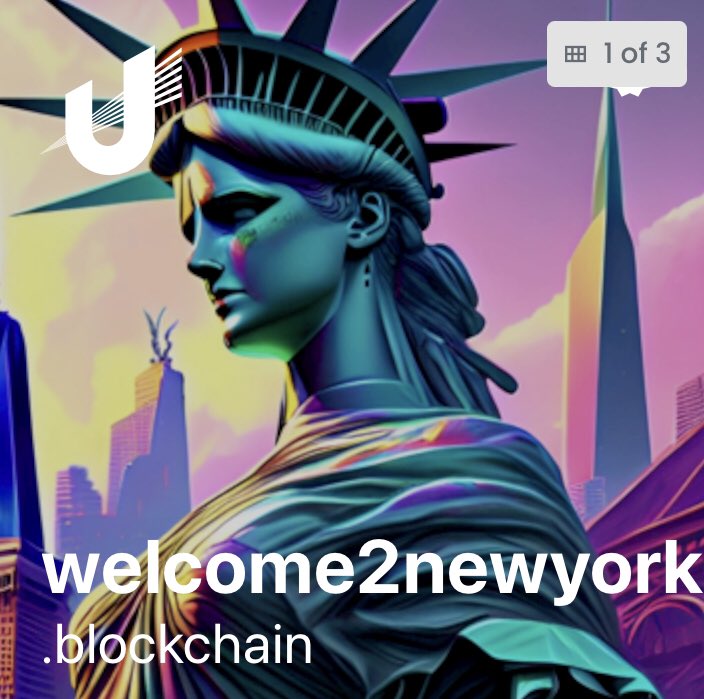 DigitalID_'s tweet photo. Welcome2NewYork
.crypto .nft .blockchain bundle of 3 domains
Available on @opensea 👉 https://t.co/9bPPBTdqNa #NewYork #tourism #tourist #touristattraction #statueofliberty #web3 #web3domains #NFT #nftcommunity #blockchain #crypto #unstoppabledomains #udfam #nftbundle https://t.co/bknkVaYMjF