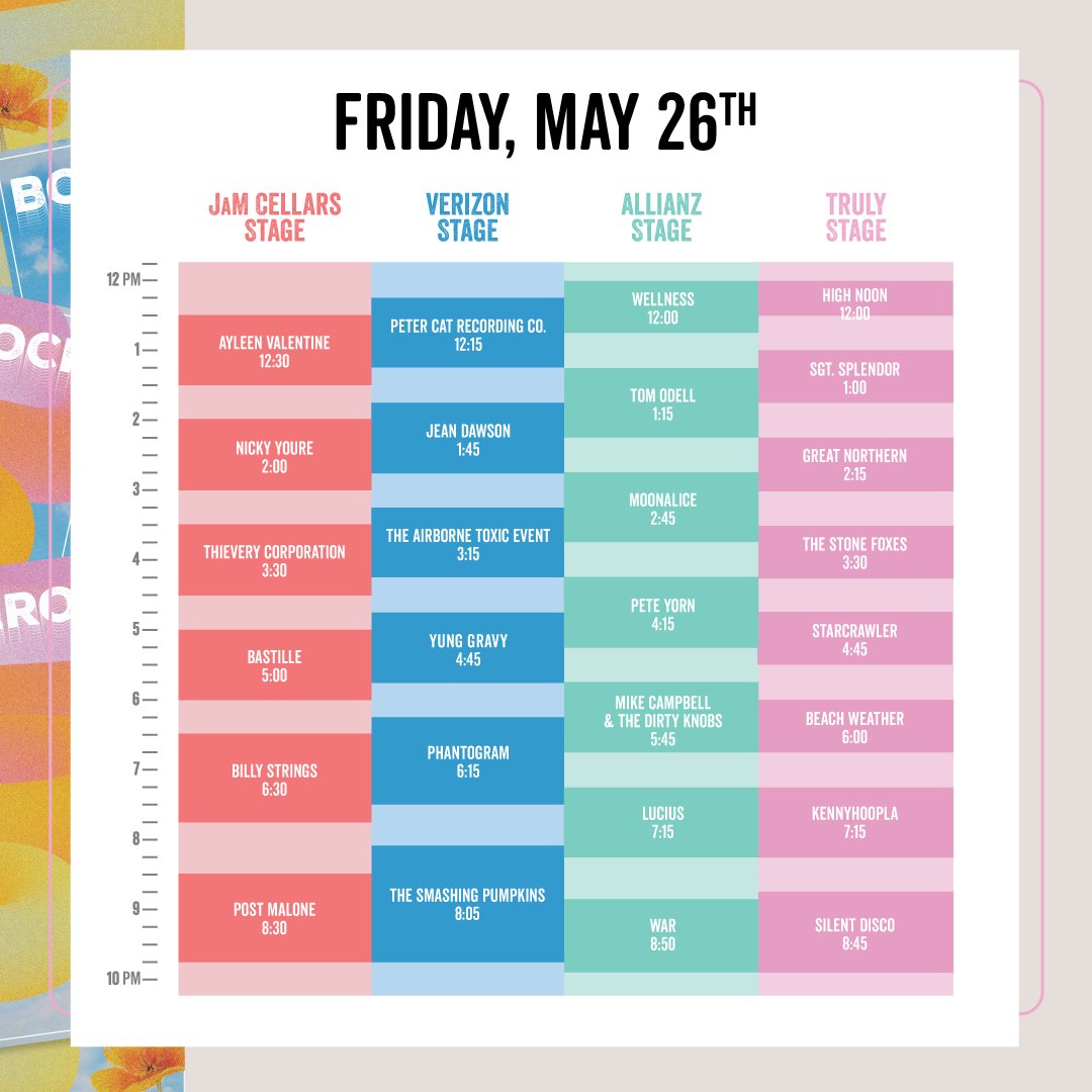 BottleRock schedule