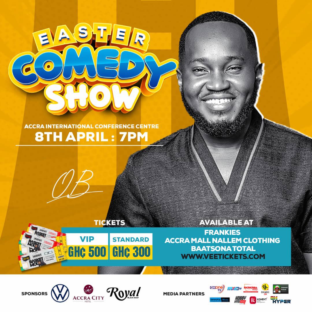 KobbyKyei_'s tweet photo. Easter Comedy Show! 🇬🇭🇬🇭
@OBAmponsah_ 
@Lekzy_Decomic 
@fosterromanus 
@basket_mouth 

April, 8 
International Conference Centre. 
#TheBlogger https://t.co/KGLqtoMg0L