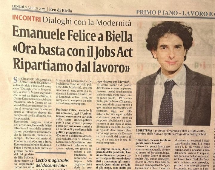 Da leggere @emanuelefelice2: 'Oggi in Spagna, domani in Italia'. @EcodiBiella #Lavoro #PD #Sinistra