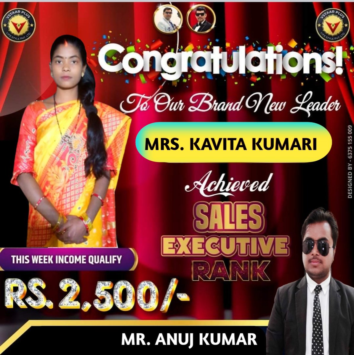 Anujkumarvstaar's tweet photo. #congratutions Kavita maidam बहुत-बहुत बधाई!

#vstaarplus #mlm #dairectselling #motivational #speaker #anujkumar https://t.co/nRC31Xa7yy