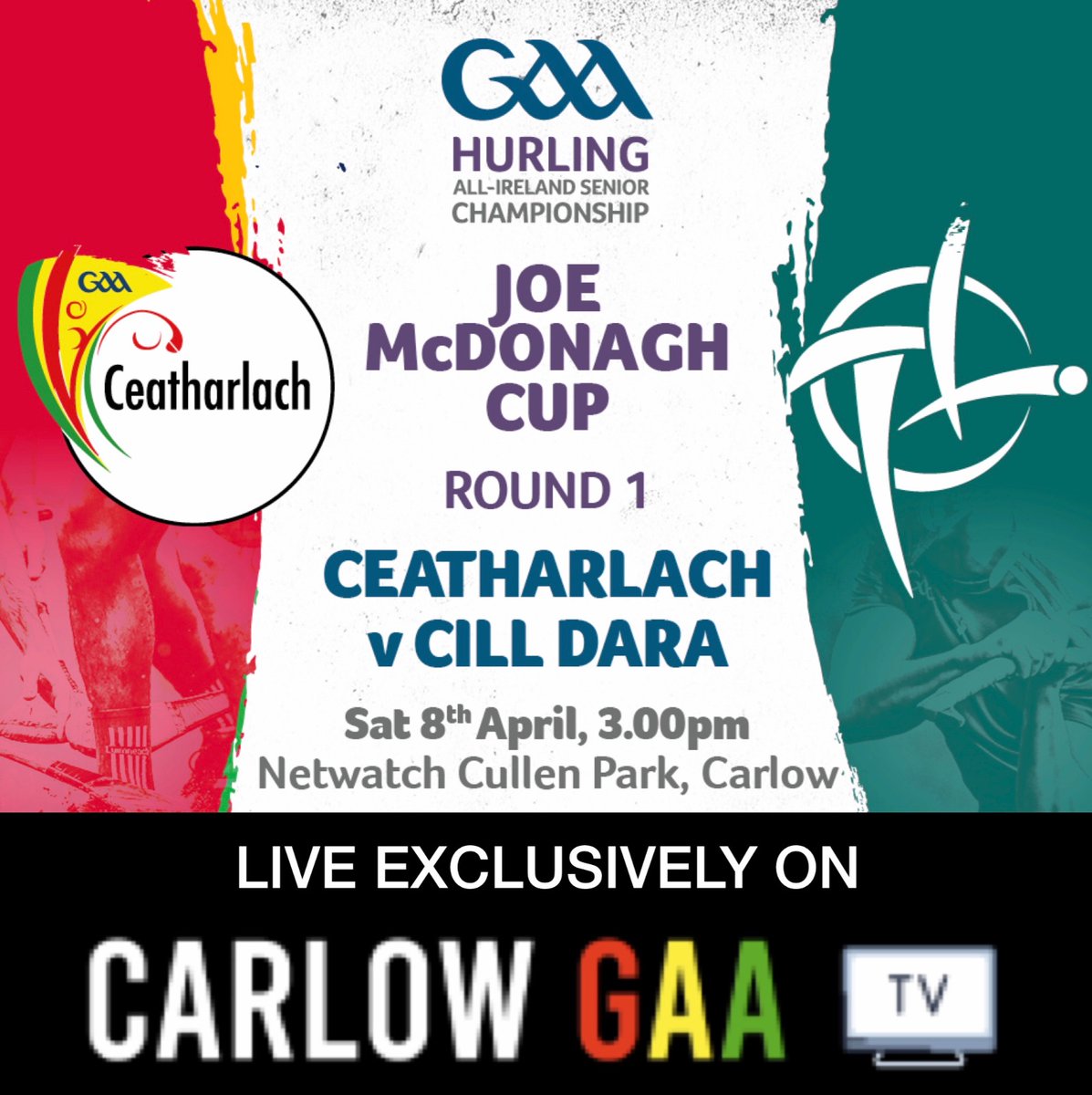 Championship hurling is back this weekend as <a href="/Carlow_GAA/">Carlow GAA</a> host <a href="/KildareGAA/">Kildare GAA</a> in Round 1 of the Joe McDonagh Cup.

🖥 Catch all the action live on Carlow GAA TV 🔽🔽
carlowgaatv.ie/events/kbgjwjel