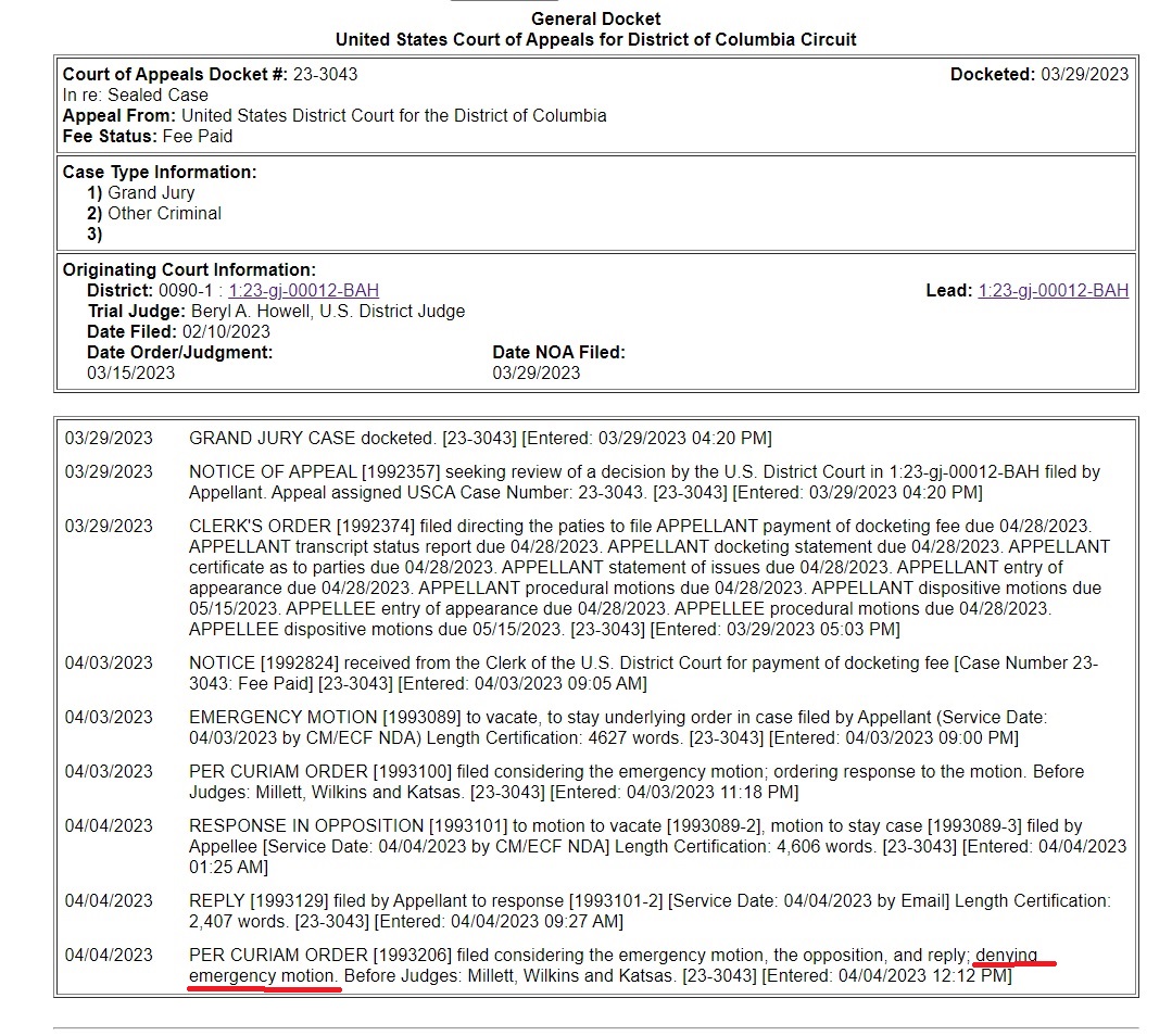 Opening Arguments on Twitter "And just a few minutes ago, the panel unanimously DENIED Trump's