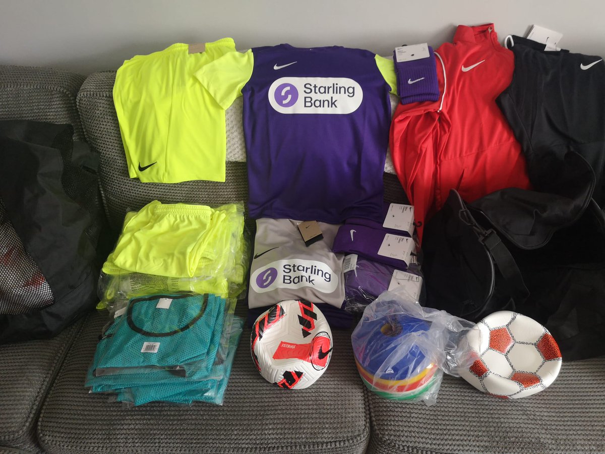 KPSCFOOTBALL's tweet photo. @StarlingBank  thank you for supporting our u11 girls team and look at our new kit and gear. Can't wait for the new season and to see the girls faces...pictures to follow THANK YOU !!! https://t.co/22PjvSGiQl