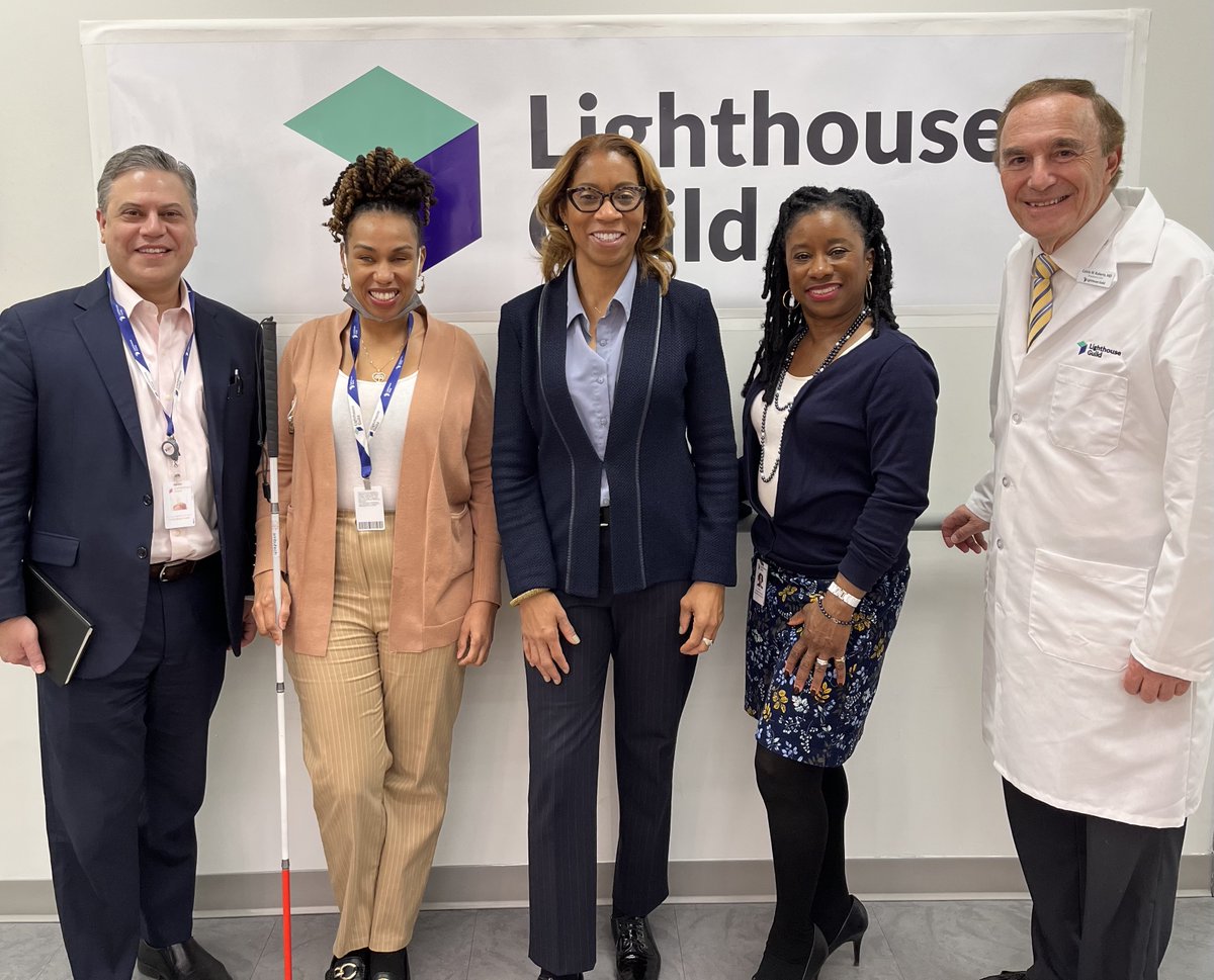 lighthousegld's tweet photo. Lighthouse Guild was excited to welcome Dr. Terri Young, Chair of the University of Wisconsin’s Ophthalmology and Visual Sciences Department! Dr. Young met with several Lighthouse Guild staff members to discuss how we can partner together for future endeavors. #PartnersInSight https://t.co/bKax3aIcod