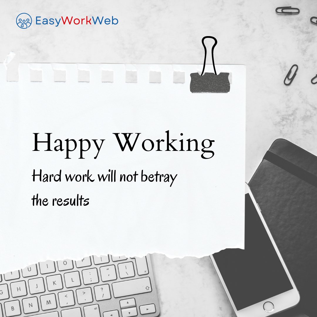 easyworkweb's tweet image. Hard work betrays none, but dreams betray many.
Start work the easy way.
#easyworkweb