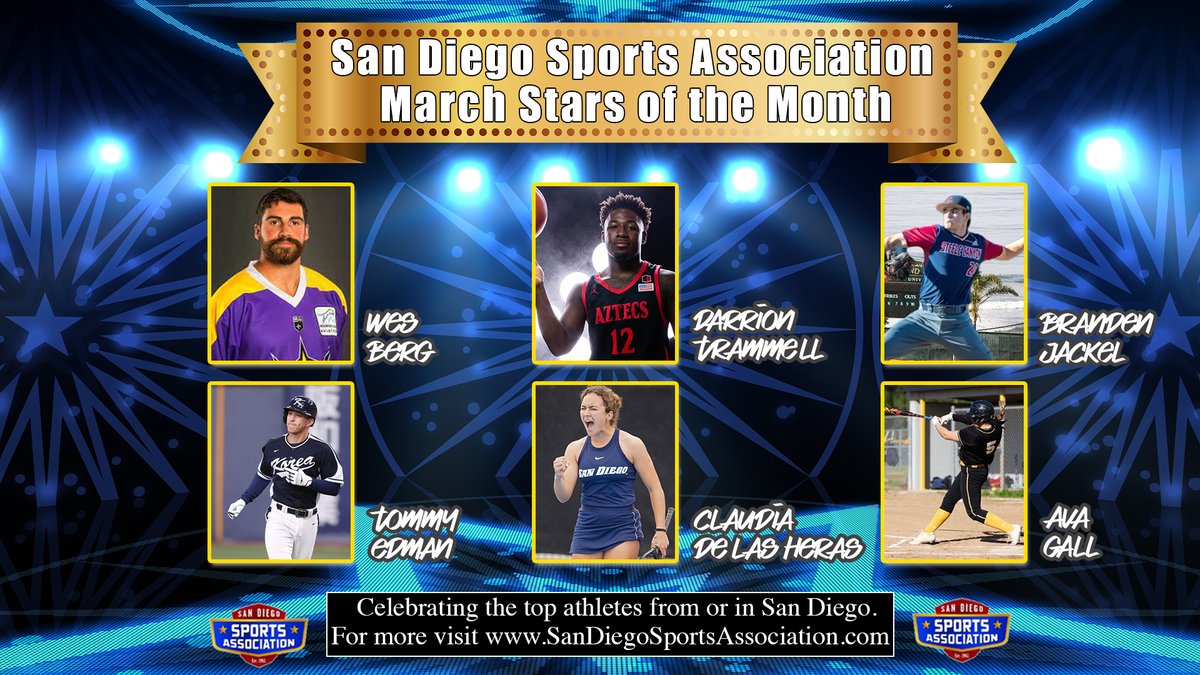 SDSportsAssn's tweet photo. Our congratulations to the SDSA March Stars of the Month ⭐️

For more on the best local athletes that we honor each month visit https://t.co/ow7oj1ojzY https://t.co/ugF3bzzyw6