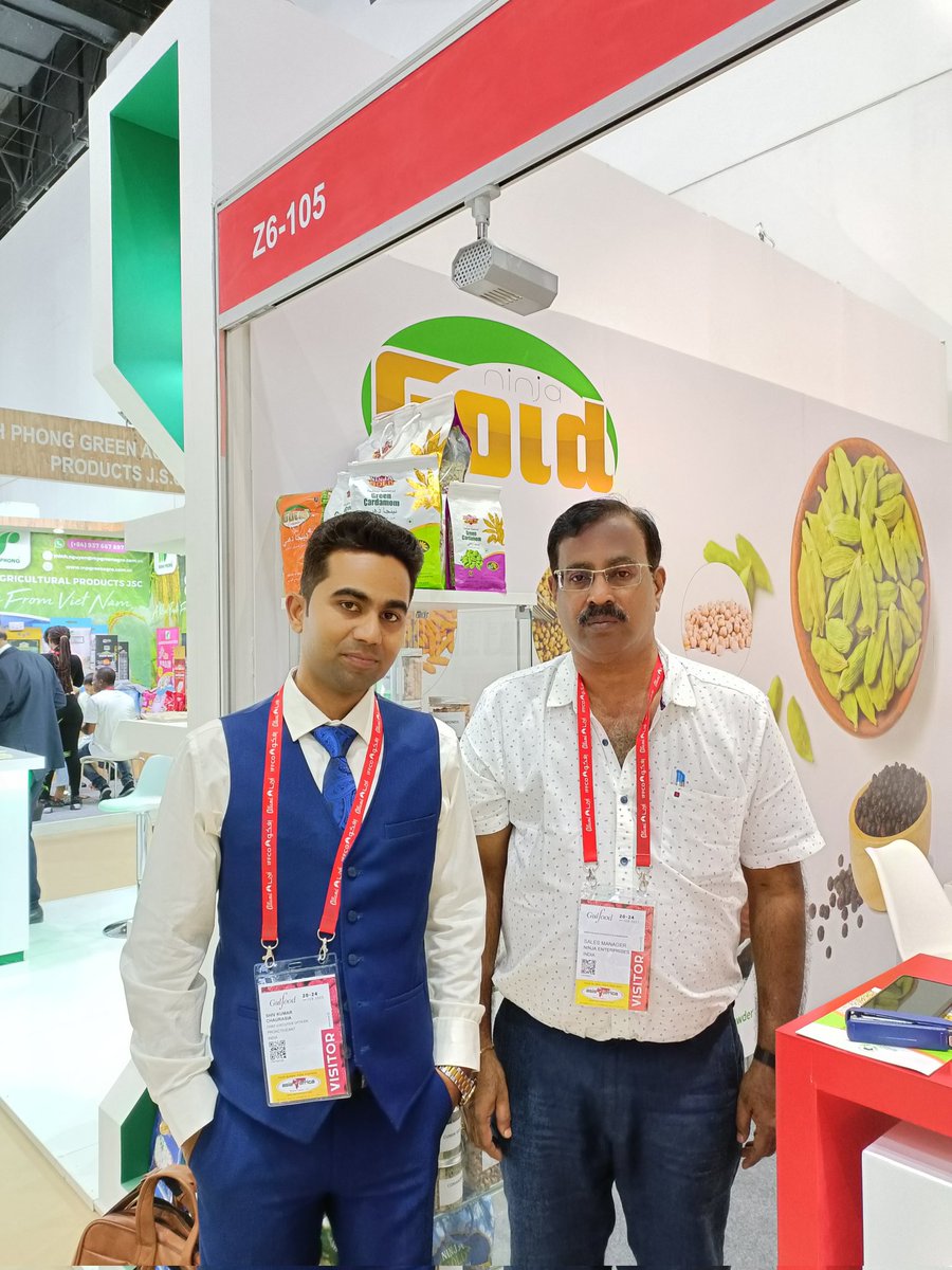 'Wonderful meeting with the sales manager of 'Ninja Enterprises' '
.
#dubai Gulfood23 #DubaiFoodExpo #GulfoodWorldwide #DubaiFoodFestival #FoodieDubai #GulfoodExhibition #FoodTechDubai #GulfoodBusiness #MiddleEastFoodScene
#InternationalTrade #Trade #Exporter #ExportBusiness