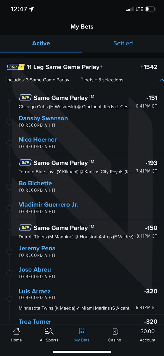 NaesSports's tweet photo. MLB Main Parlay for today! 🔥 
Should be easy pickens 😳…

$10 wins $164.29 

#GamblingTwitter #MLB #freebets #fanduel #draftkings #bet365 #pointsbet #freeparlay #freeparlays #BestBets #capper #mlbcapper #nbacapper #nba #Freebets https://t.co/jxtQMY9cWr