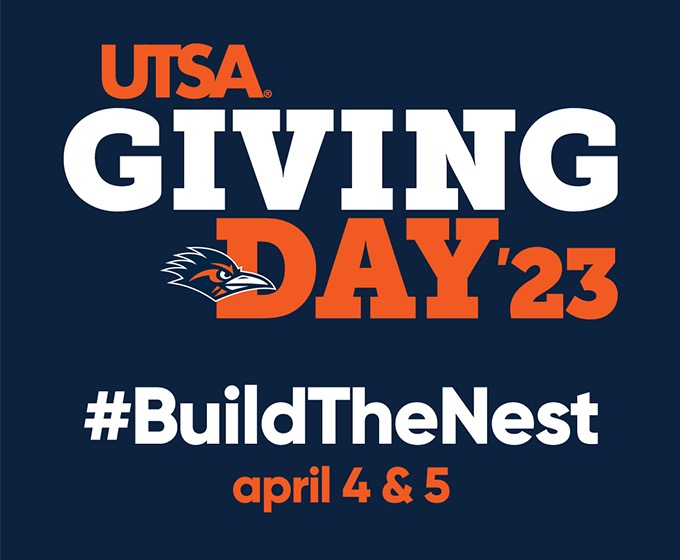 UTSACOEHD's tweet image. It’s time to #buildthenest! @UTSAGivingDay  starts today and @UTSACOEHD  is proud to be part of it! Donating to COEHD means supporting educational leadership, research, and our future teachers. 

Visit givingday.utsa.edu/giving-day/587… to learn more and donate to UTSA COEHD! #BirdsUp #UTSA