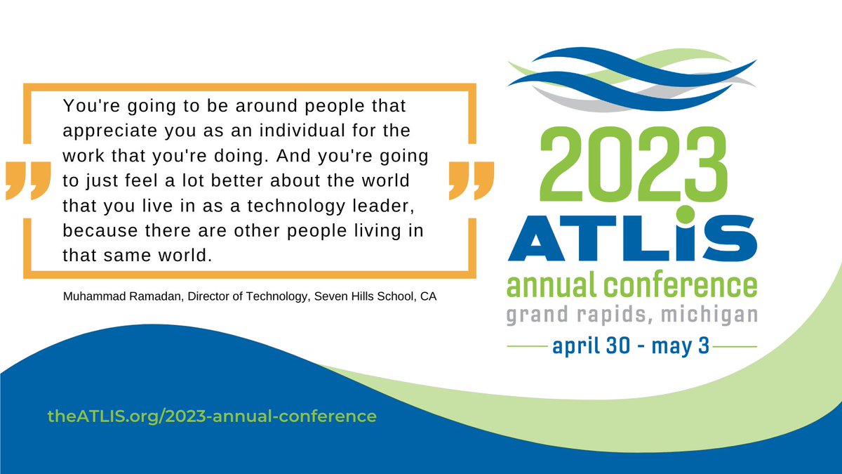 "You're going to be around people that appreciate you as an individual for the work that you're doing...." theatlis.org/page/annual-co…