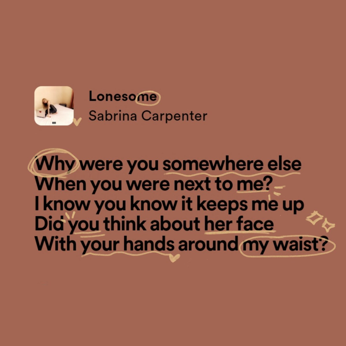 lonesome by sabrina carpenter