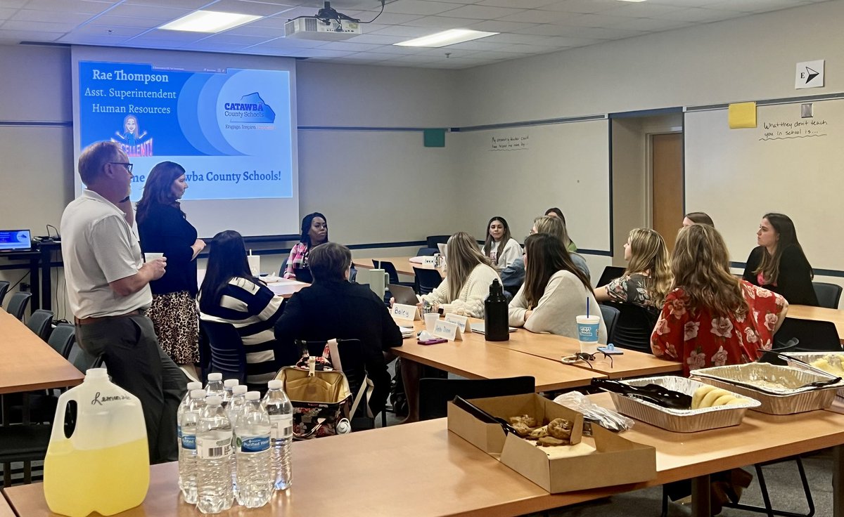<a href="/catawbaschools/">Catawba Schools</a> is hosting our student teachers today with a luncheon and some fun professional development activities…getting to know each other and hoping they decide to stay with us! #MakingEducationBetter