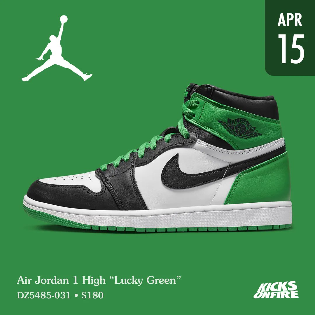kicksonfire's tweet photo. Air Jordan 1 High “Lucky Green” 🤑💚 Need a pair of these ? https://t.co/f8Me7x2ejs