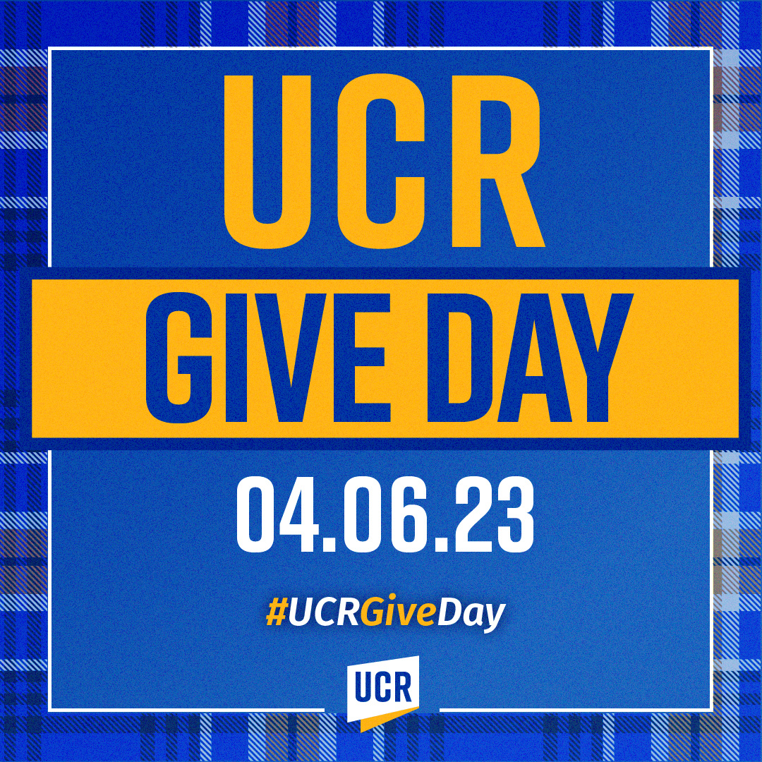 UCR Give Day ends today, April 7th, at 9:54am PST! Make a gift now to assist programs across CNAS. cnas.ucr.edu/giving Thank you for your support!  #UCRGiveDay #UCRCNAS #UCR