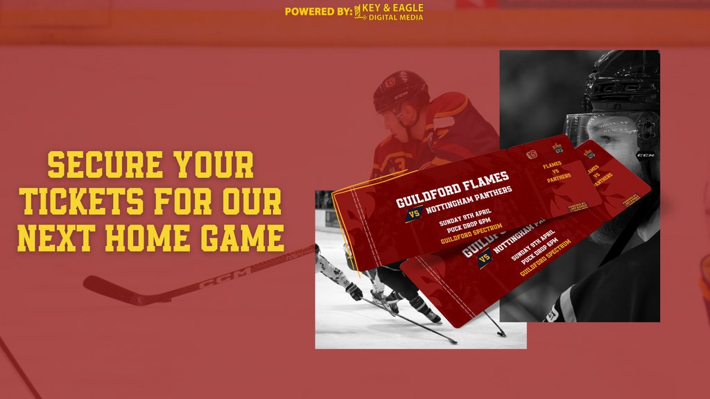 flamesicehockey's tweet photo. We're fast heading for a Sunday sell out! 🔥 

Tickets for Sunday's playoff fixture can be purchased at the link below! 👇 

https://t.co/7P70VXc6iB 🎟 

#Guildford #FlamesIHC #EIHL #IceHockey #GuildfordFlames https://t.co/uMcwWajPrG