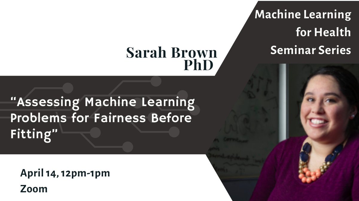 Advance_CTR's tweet image. Join the last Machine Learning for Health Seminar this season with Dr. Brown today at 12 PM presenting on #MachineLearningProblems
Sign Up Here: bit.ly/40QenKO
#MachineLearning
@Brown_DSI
@BCBI_Brown
@Lifespan_Rsrch