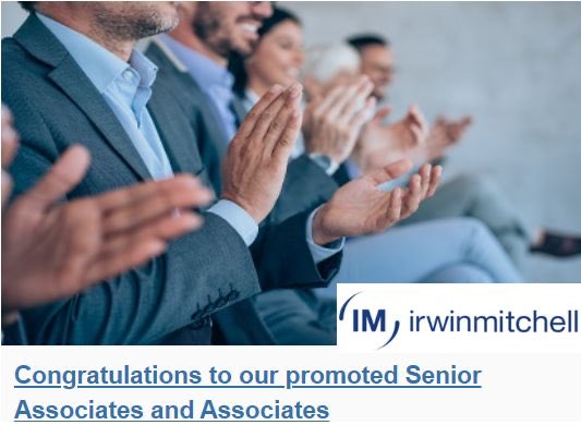 Thrilled to confirm my #promotion to Senior Associate within the <a href="/irwinmitchell/">Irwin Mitchell</a> London #medicalnegligence dept from 1 May 2023!! Quite a special moment to receive the firm-wide announcement today... congratulations to all my promoted colleagues also! <a href="/PIandMedNeg/">Irwin Mitchell Personal Injury & Med Neg</a>