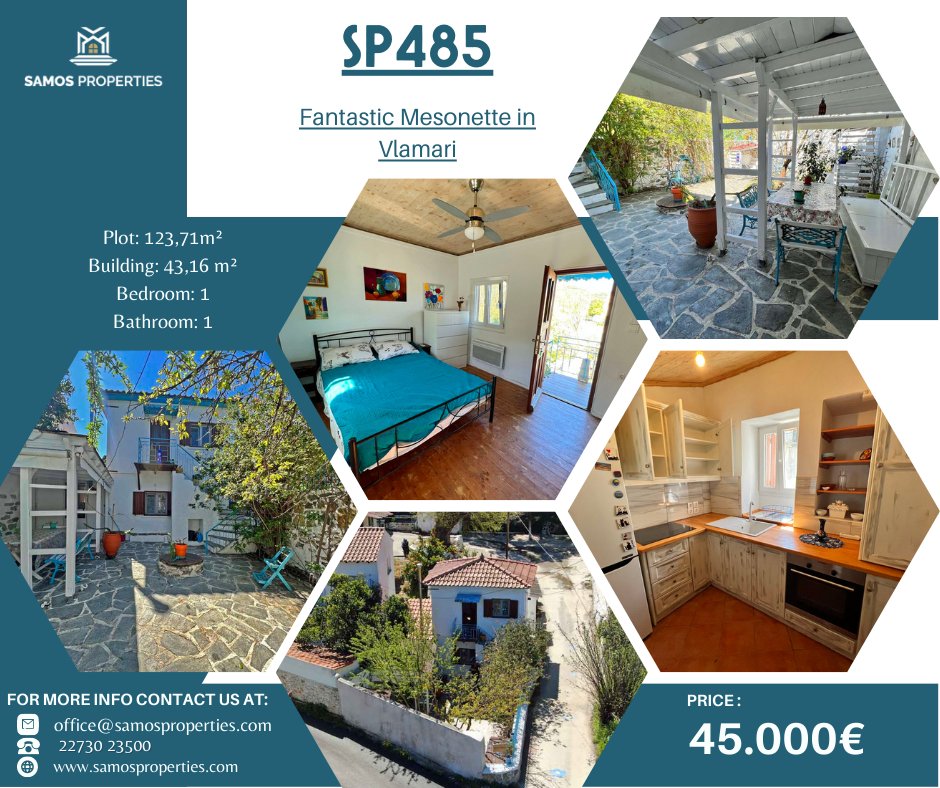 SamosProperties's tweet image. A perfect holiday house with a beautiful garden in Vlamari, a short breath away from Mourtia beach with the green sea waters and surrounded by the  mountainside and nature, it is now for sale. Take a look, you will not regret it!

📷: samosproperties.com