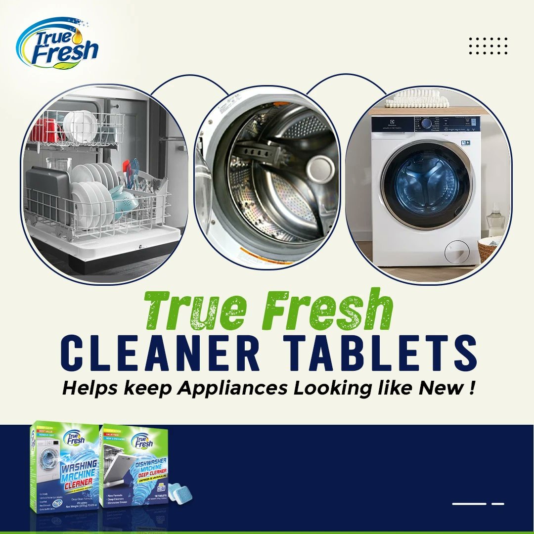 _true_fresh's tweet photo. Make your appliances look like new with True Fresh Cleaner Tablets. So go and grab yours now.
Buy Now: https://t.co/UfY1loF4kW

 #washing #washingmachine #washingmachineclean #washingmachinecleaner #dishwasher #dishwashercleaner #appliances #cleaning #truefresh #tablets https://t.co/eJ1oql5OnH