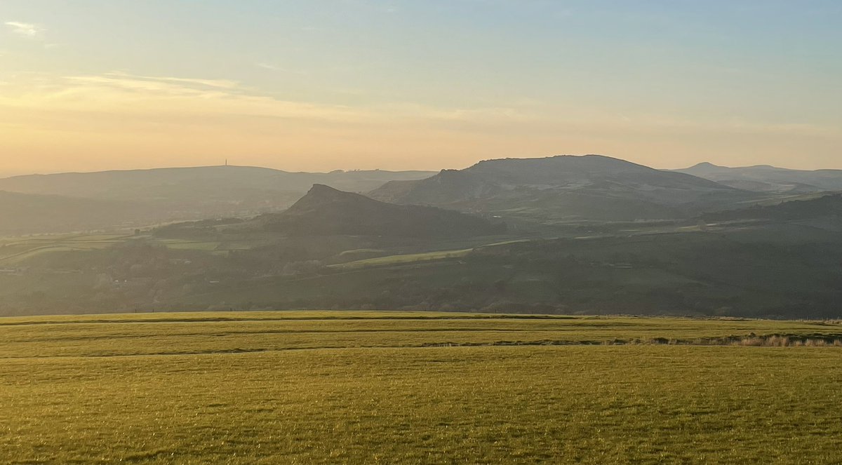 Sunset in Tuscany? By ek no - driving to Buxton last night and maps took us along this amazing road &amp; this is looking west to distant hills #A53
